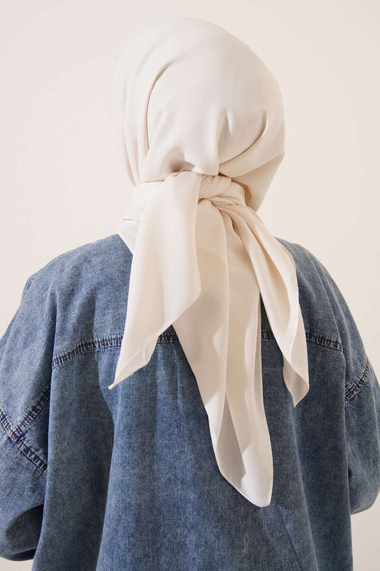 Medine İpeği Eşarp Ekru