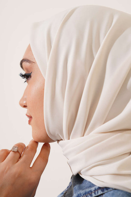 Medine İpeği Eşarp Ekru