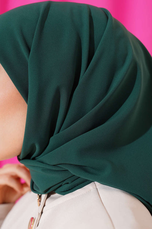 Medine İpeği Eşarp Koyu Yeşil
