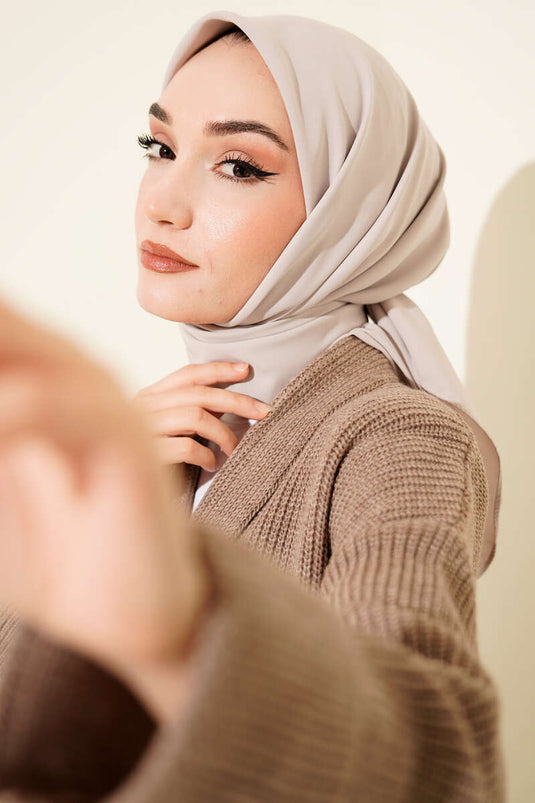 Medina Silk Scarf Sand Beige