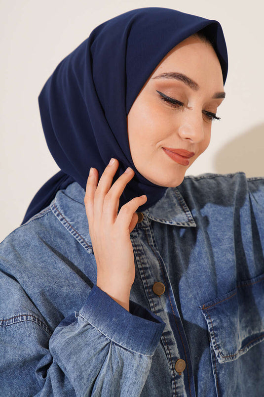 Medine İpeği Eşarp Lacivert