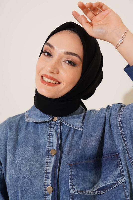 Medina Silk Scarf Black