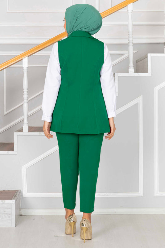 Completo gilet con dettaglio collo a fazzoletto Tesettür Benetton