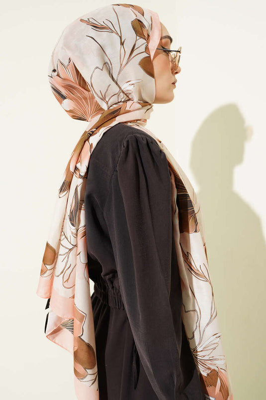 Menekşe Desen Şerit Geçişli Şal Yavru Ağzı