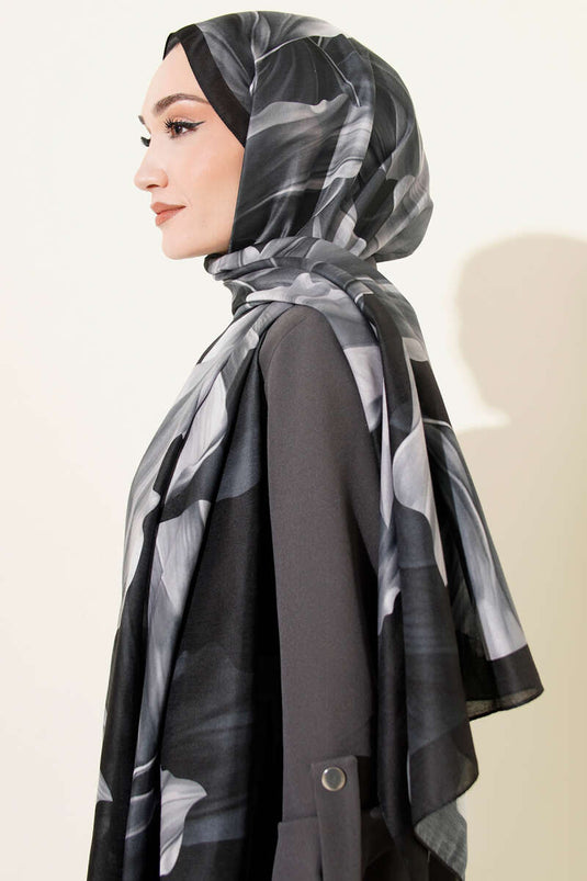 Coral Pattern Shawl Anthracite