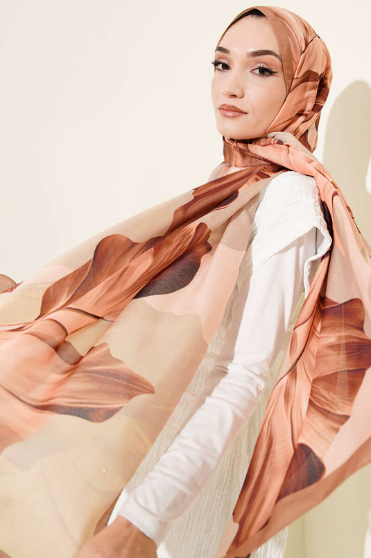 Coral Pattern Shawl Latte