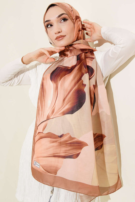 Coral Pattern Shawl Latte