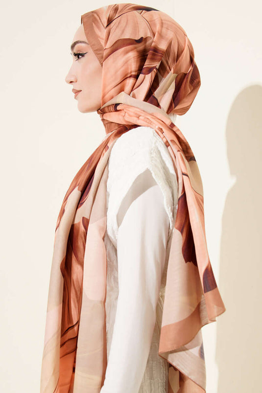 Coral Pattern Shawl Latte