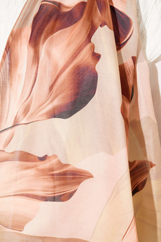 Coral Pattern Shawl Latte