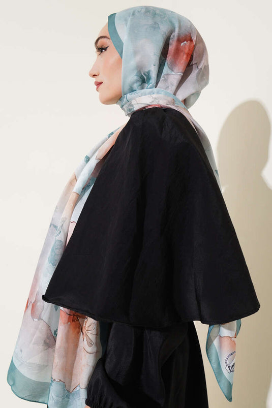 Écharpe douce à motifs Meri, couleur menthe