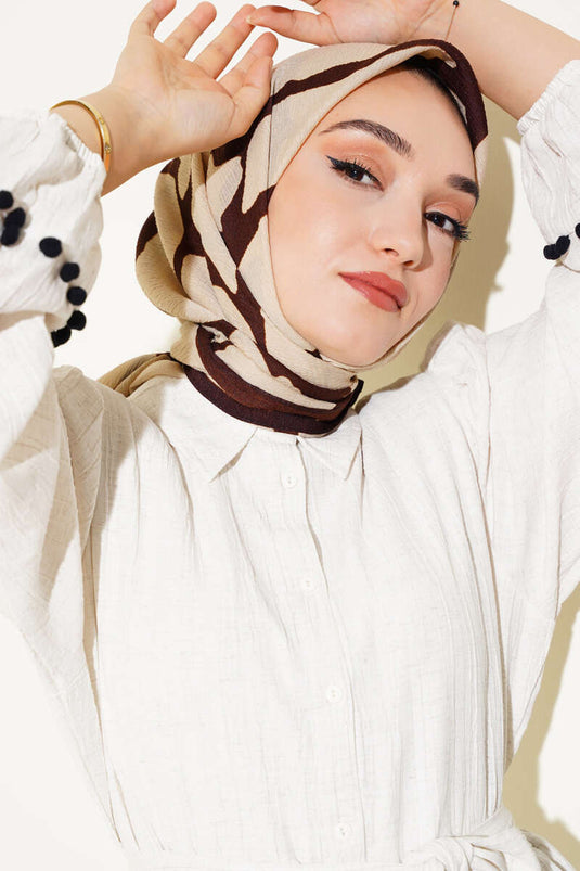 Marble Pattern My Scarf Coffee