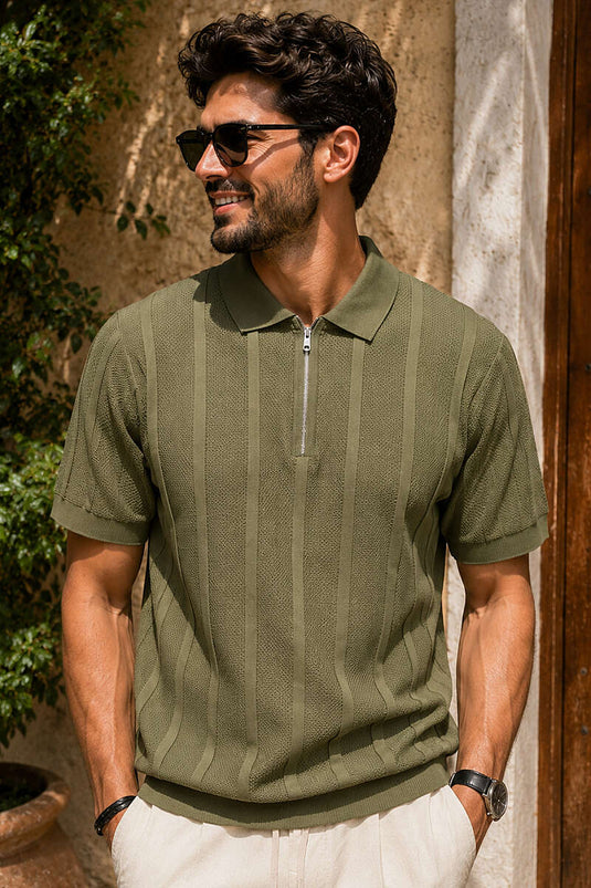 Merserize Polo Yaka Erkek T-shirt Çağla Yeşili
