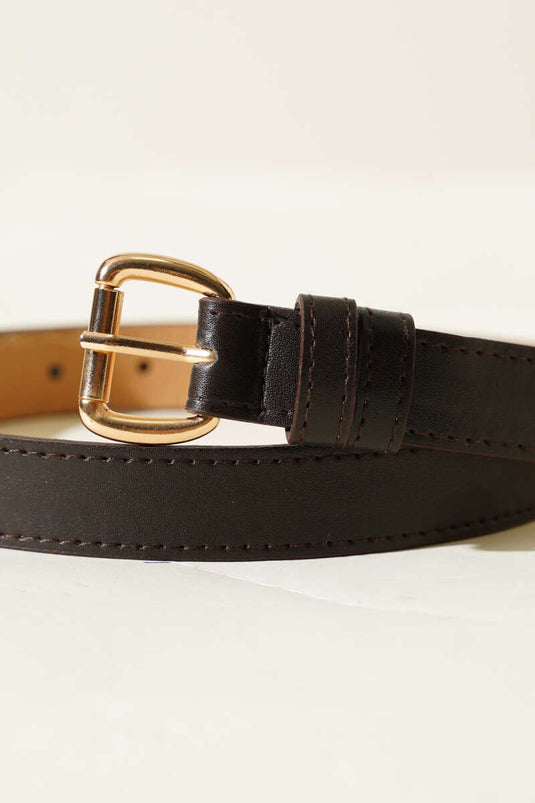 Cintura con accessori in metallo marrone amaro