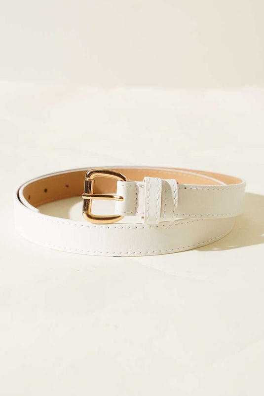 Cintura con accessori in metallo bianca