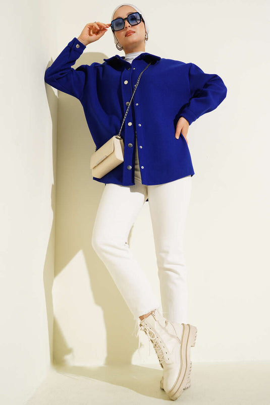 Metal Snap Button Jacket (Saks)