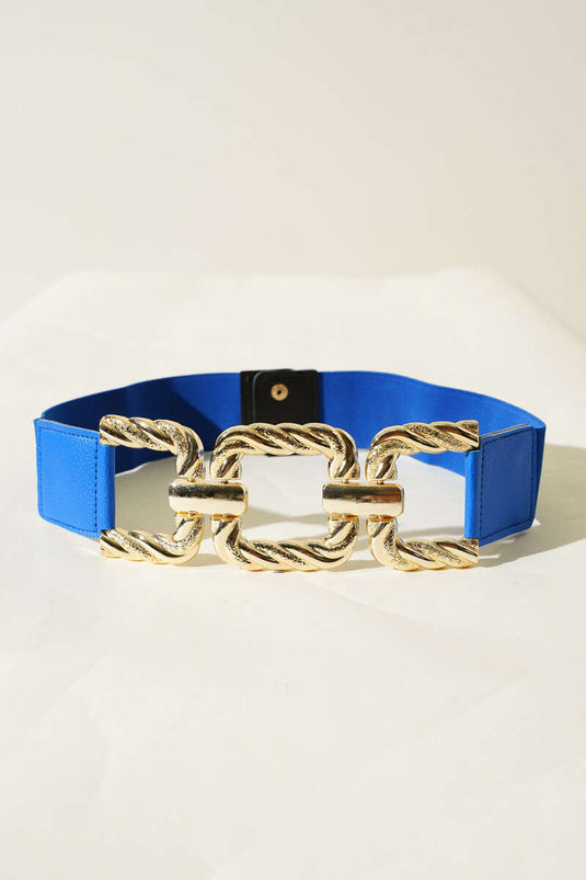 Metal Buckle Belt Saxe