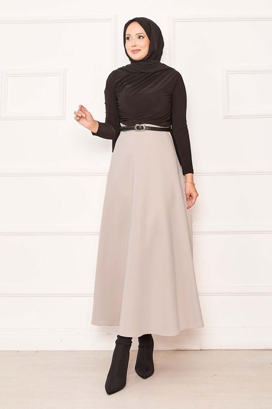 Mevlana Scuba Modest Skirt Stone