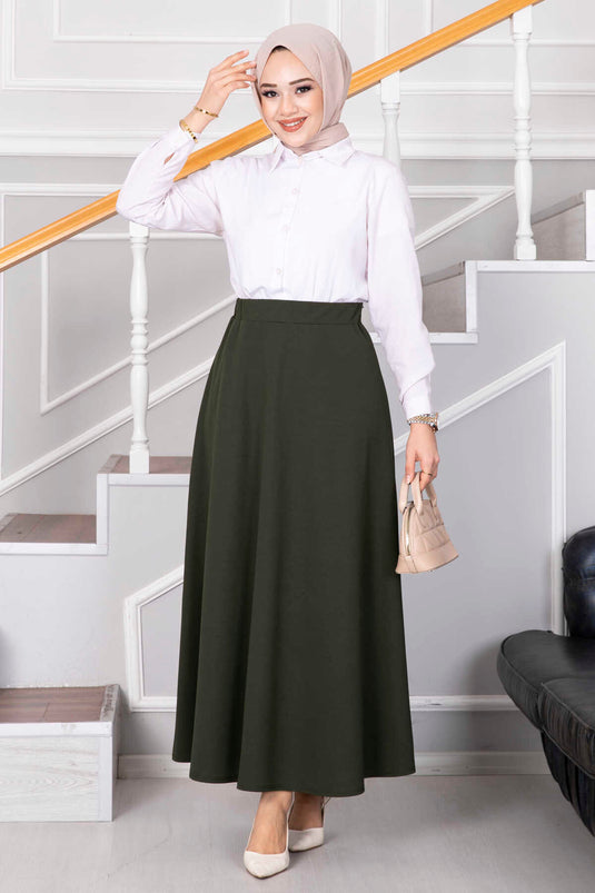 Mevlana Tesettür Etek Haki