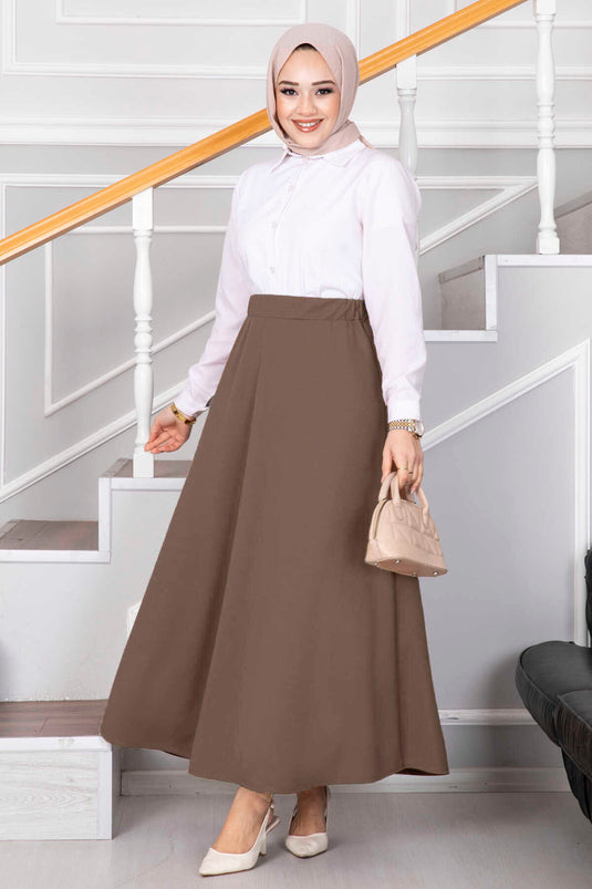 Gonna Hijab Mevlana in visone scuro