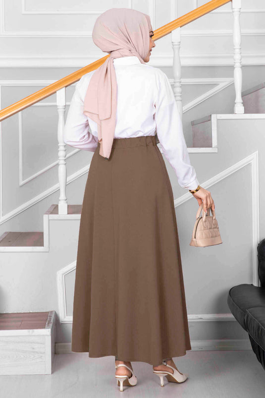 Mevlana Modest Skirt Dark Taupe