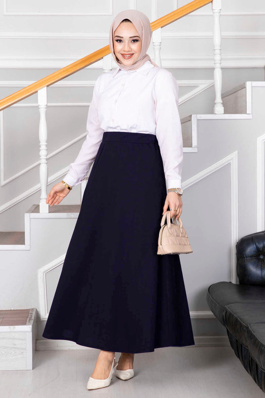 Mevlana Hijab Skirt Navy Blue
