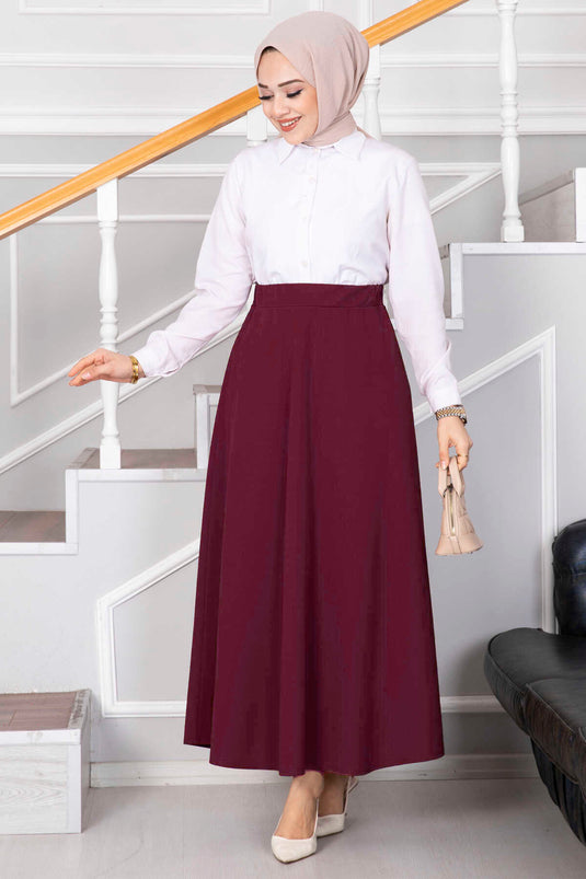 Mevlana Hijab Skirt Burgundy