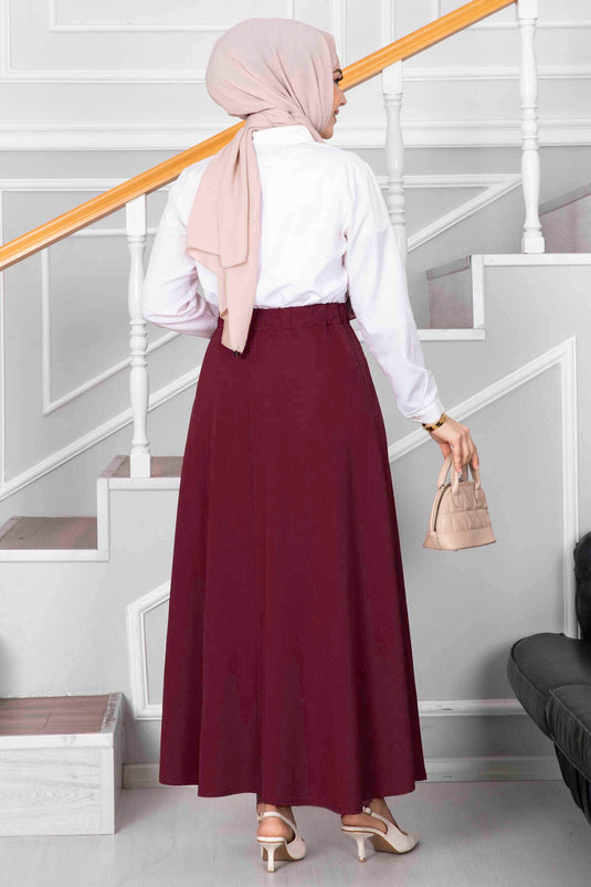 Mevlana Hijab Skirt Burgundy