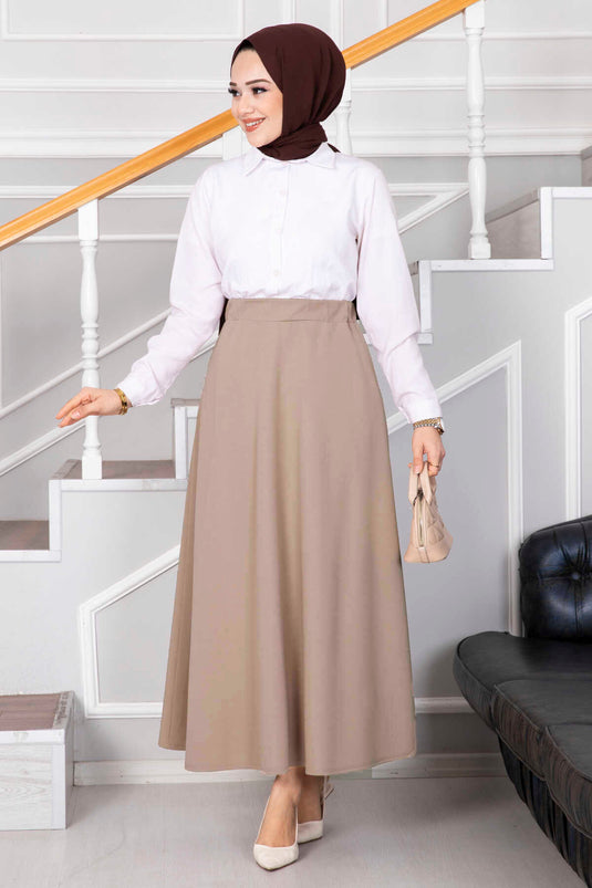 Mevlana Covered Skirt Mink