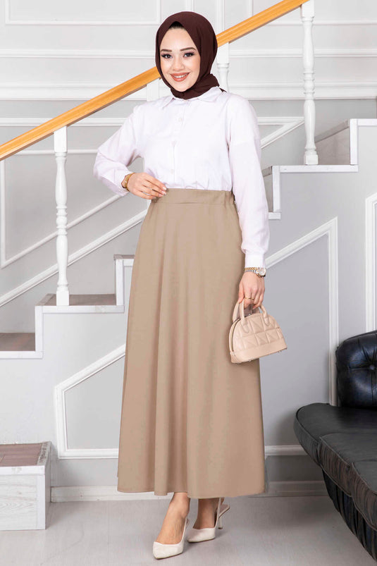 Mevlana Covered Skirt Mink