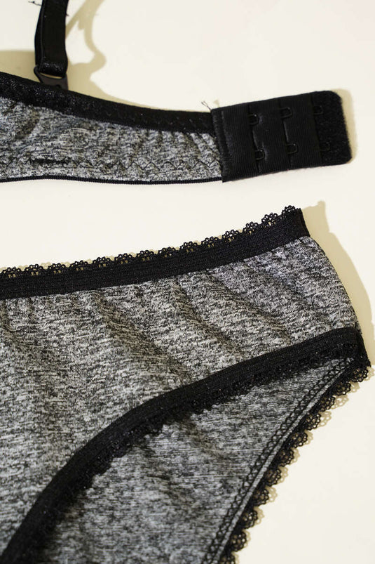 Micro-Supported Bra Set Gray