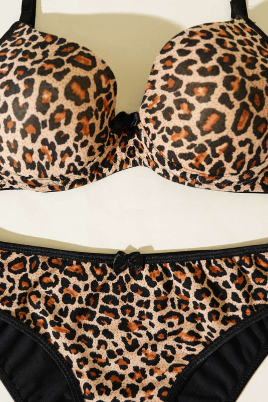 Micro Non-Padded Bra Set Leopard