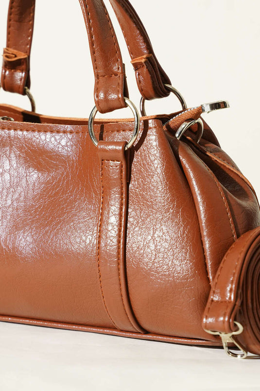 حقيبة بسحاب ومغناطيس بلون التوبا