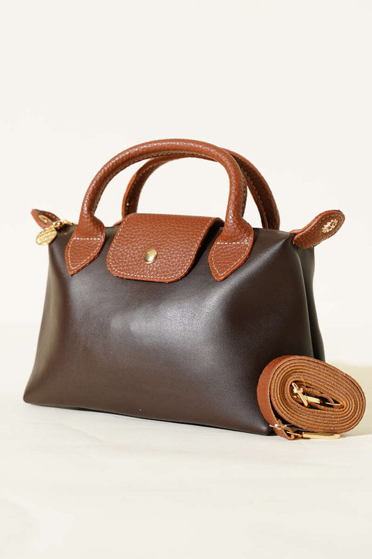 Mıknatıslı Kısa Kulplu Çanta Acı Kahve