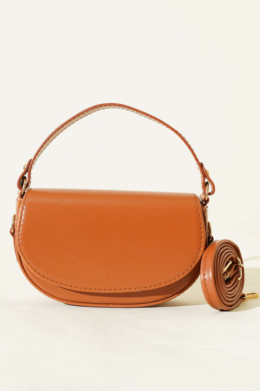 حقيبة يد بيضاوية مغناطيسية بلون التابا