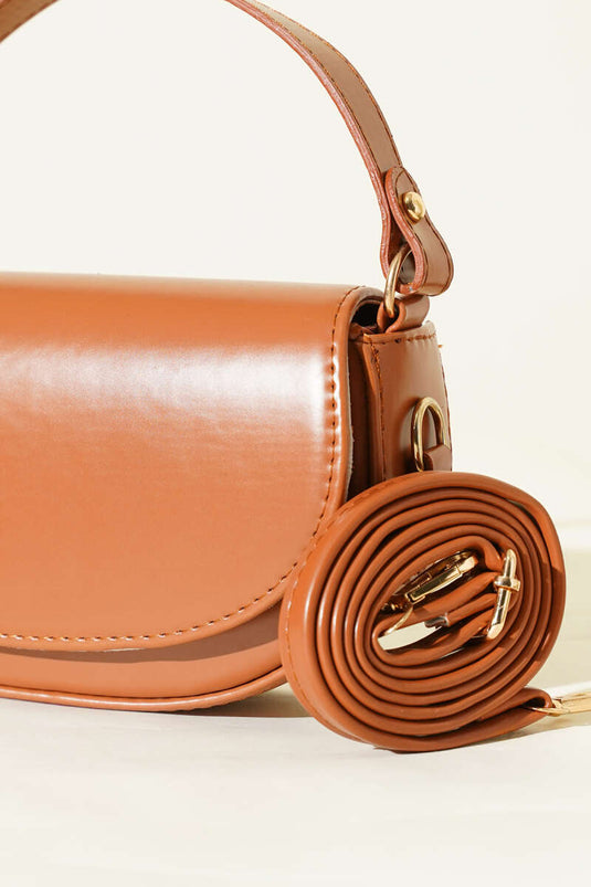 حقيبة يد بيضاوية مغناطيسية بلون التابا