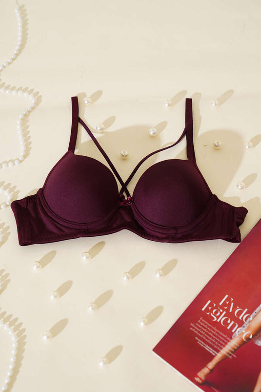 حمالة صدر مايكرو كروس ستراب بوش أب - لون أرجواني غامق