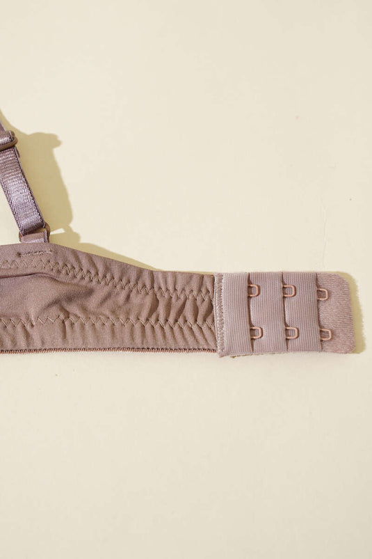 Mikro Çapraz İp Askılı Destekli Sütyen Vizon