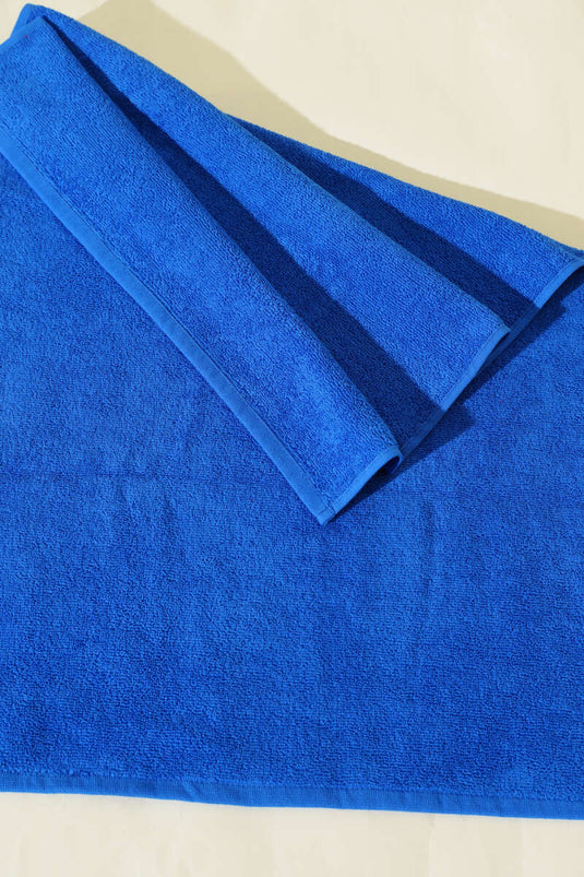 Mikrofiber El Yüz Kuaför Berber Spor Havlusu Mavi