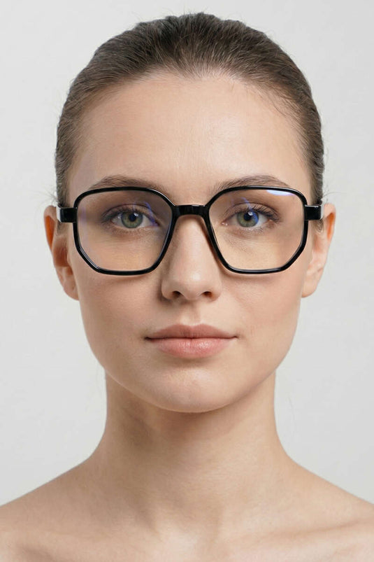 Minerva Serisi Şeffaf Gözlük Siyah