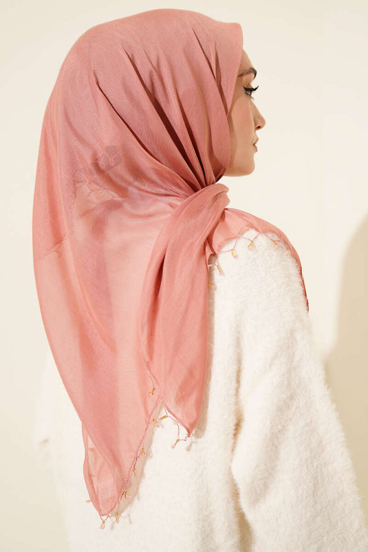 Mini-Perlenschal, Rosa