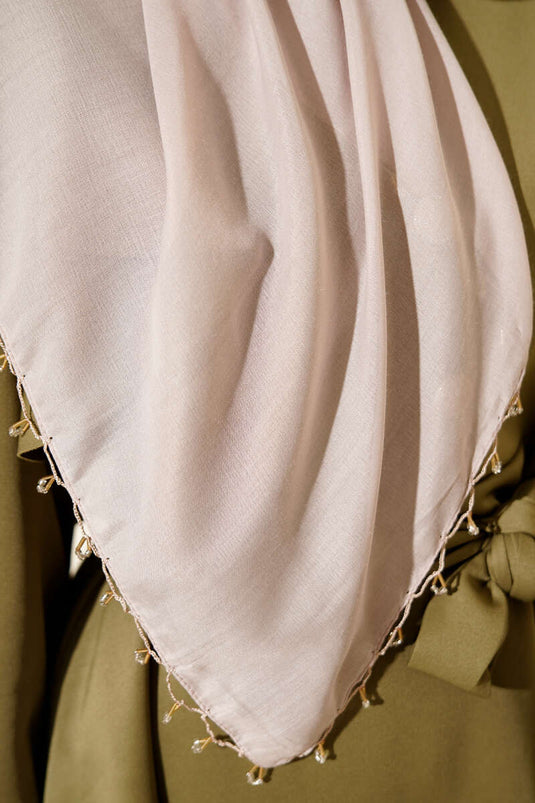 Mini Beaded Scarf with Stones