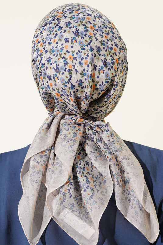 Écharpe Mini À Motifs Floraux Et Broderies