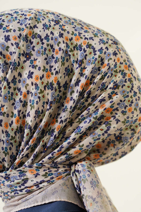 Écharpe Mini À Motifs Floraux Et Broderies