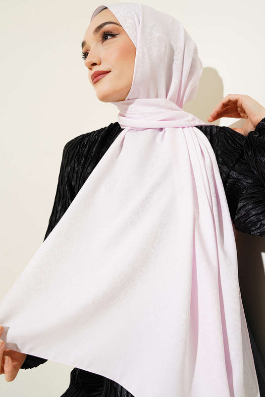 Mini Çiçekli Jakar Şal Pembe -133