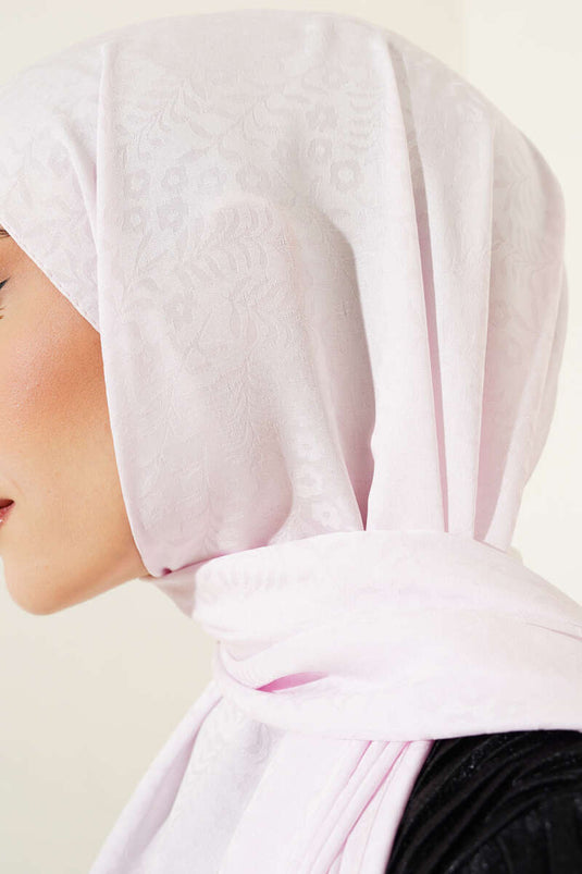 Mini Çiçekli Jakar Şal Pembe -133