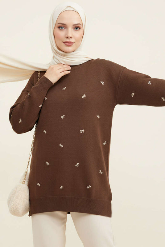 تونيك تريكو صغير بيافونكلو بني