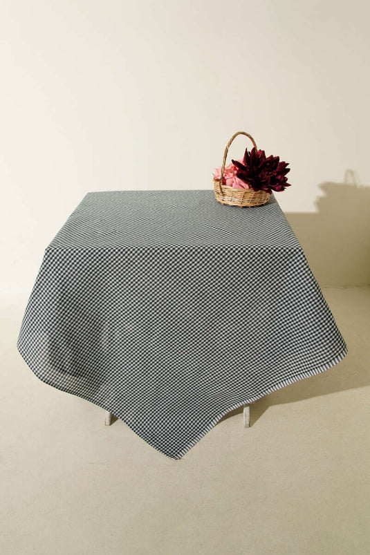 بطانية نزهة صغيرة بنقشة مربعات، لون أخضر