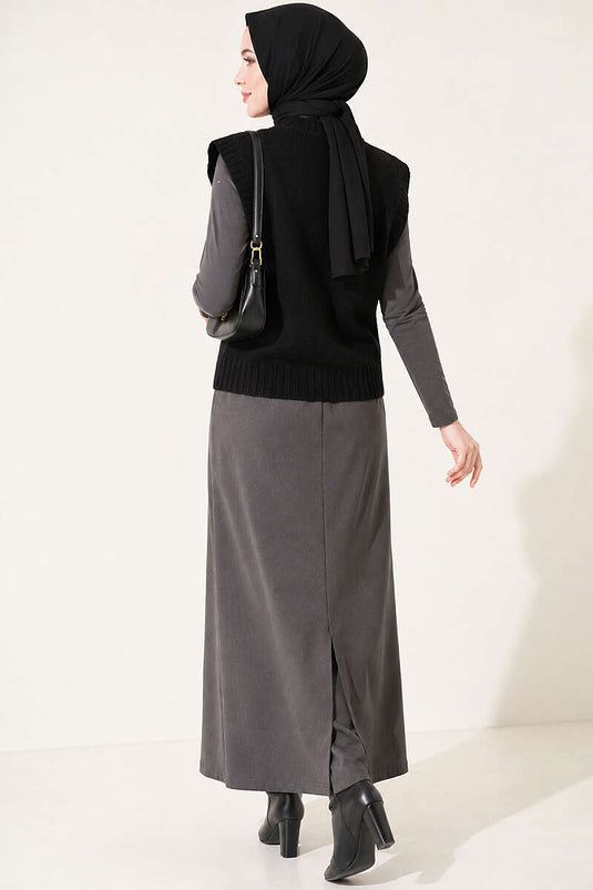 Pull En Maille Mini Orné Noir