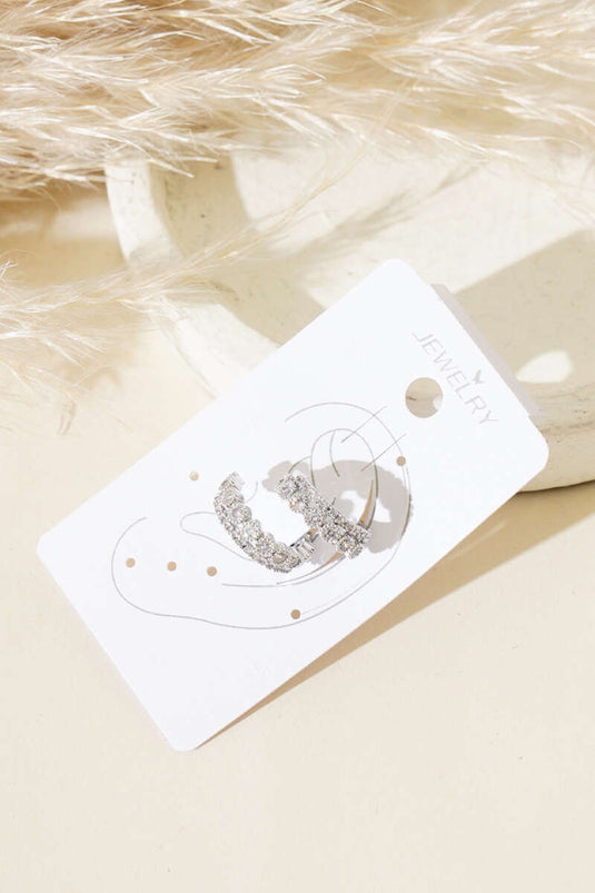 Boucle d'Oreille Cartilage Mini Pierre Argent