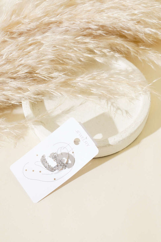 Boucle d'Oreille Cartilage Mini Pierre Argent